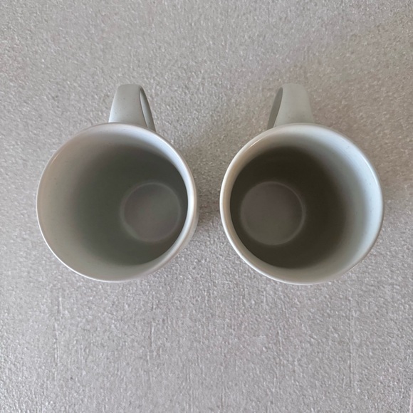 VTG Crate & Barrel Terra Mugs Set of 2 Tan Bands Speckled Stoneware Japan RARE - Picture 8 of 12